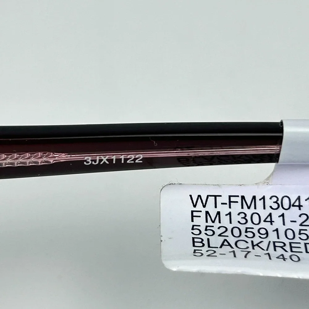 Walmart FM13041-2 Women's Eyeglasses Frame Black & Red Full Rim 52-17-140 mm